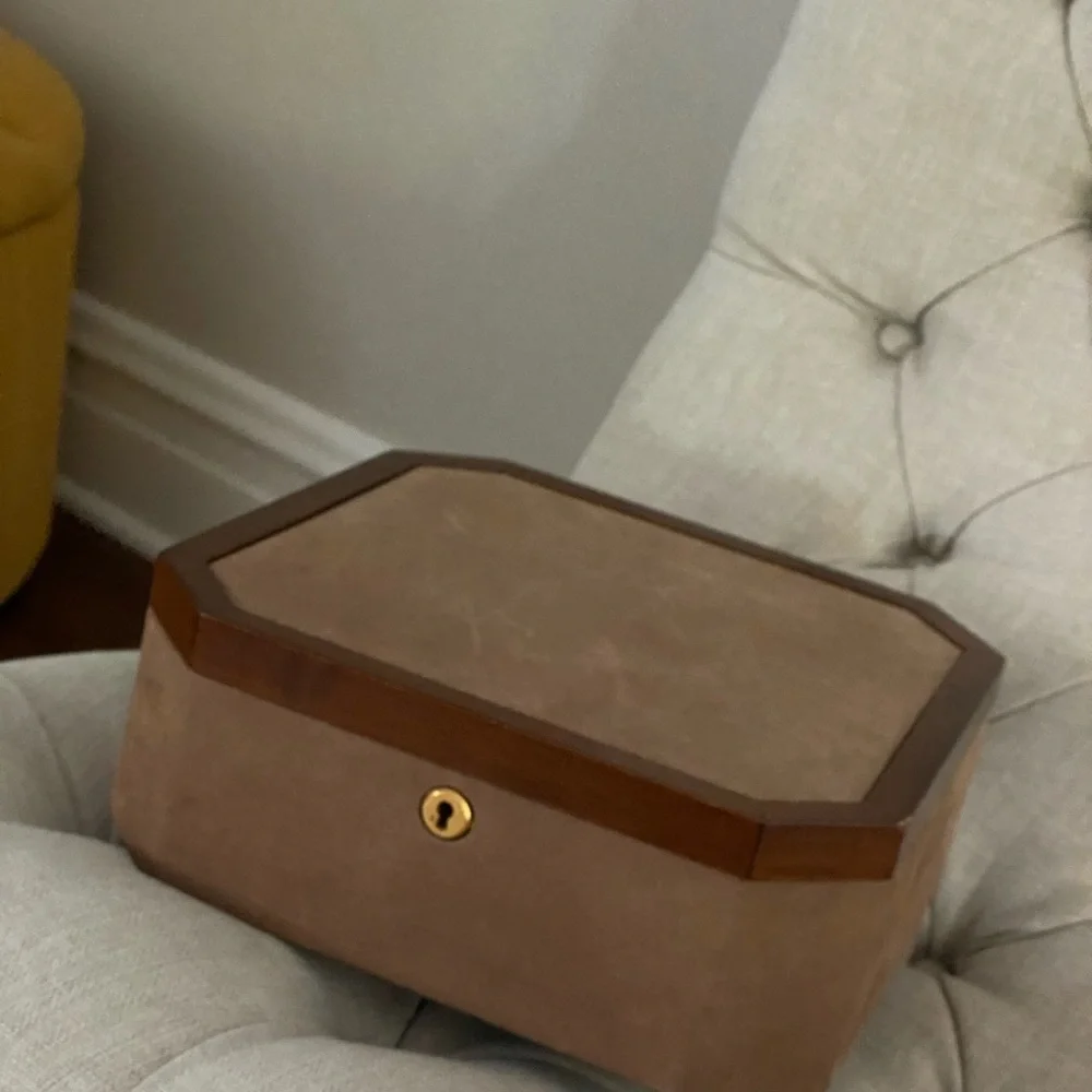 Large Vintage Made in Italy wooden jewelry box